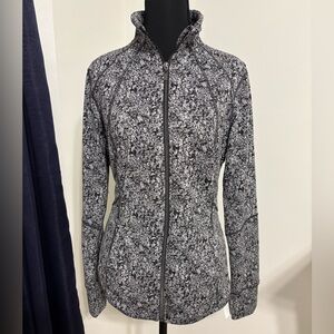 Members Mark Size Small Textured Gray Activewear Jacket